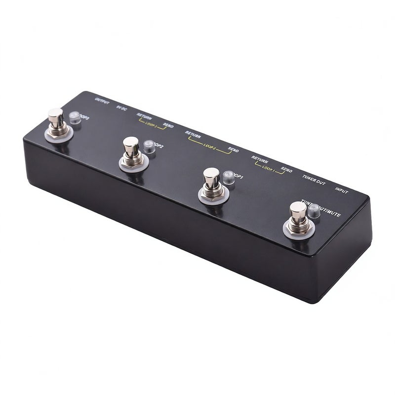 3 Loop Box Guitar Effect Pedal with Channel Selection True Bypass Guitar Effects Loop Switcher Pedal Channel Switcher Box Aluminum 6.35mm Input Output - Image 2