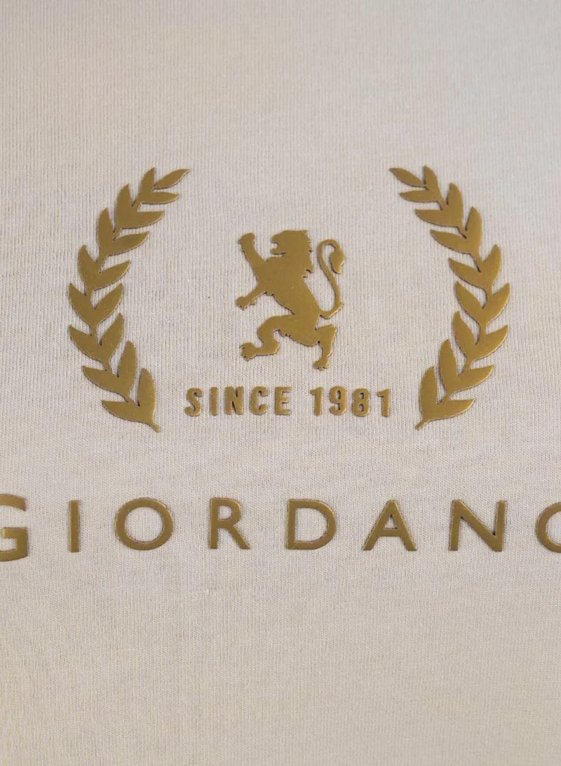 GIORDANO  Women’s Regular Fit Cotton Crew Neck Printed Tee for Women | Best Price UAE