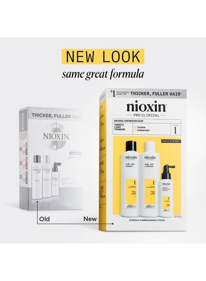 Nioxin System Kit 1, Strengthening & Thickening Hair Treatment, For Natural Hair with Light Thinning, Trial Size 1 Month Supply (Packaging May Vary) - Image 2