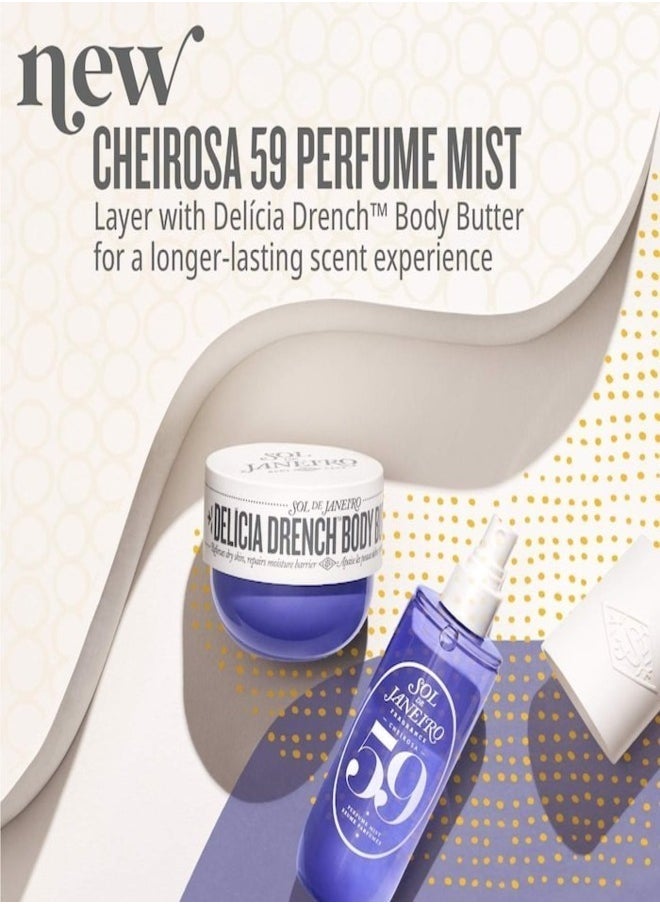 Sol de Janeiro - Sol de Janeiro Cheirosa 59 Perfume Mist - 240ml | Warm & Spicy Gourmand Fragrance with Notes of Caramelized Vanilla, Toasted Macadamia, and Sea Salt - Image 1