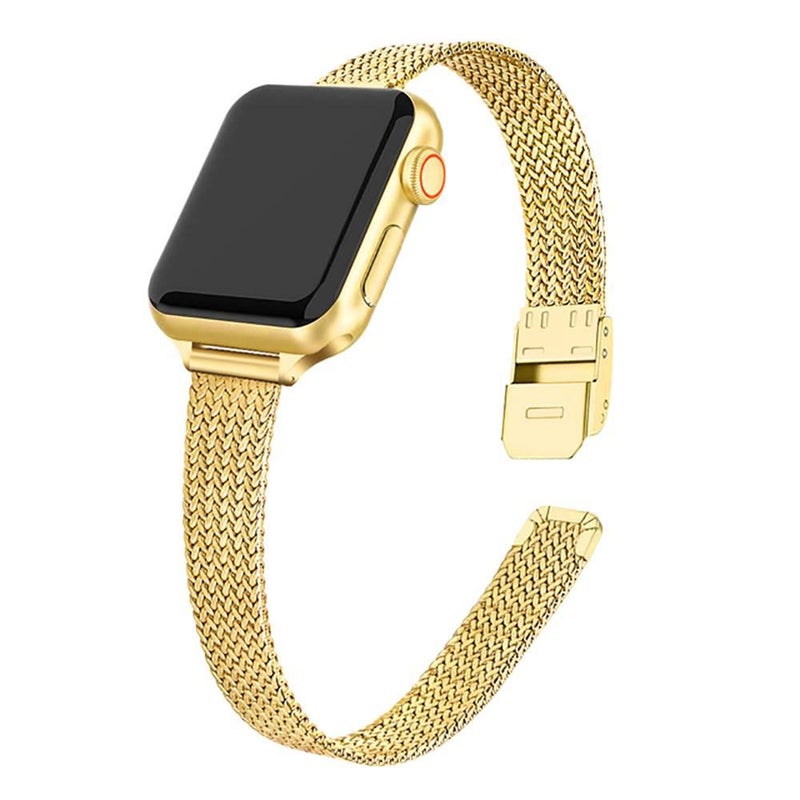 Adjustable Loop Strap Smartwatch Band Compatible with Apple Watch SE with Fit Replacement Strap for Daily Wear Silver finish Nylon Colour - Image 4