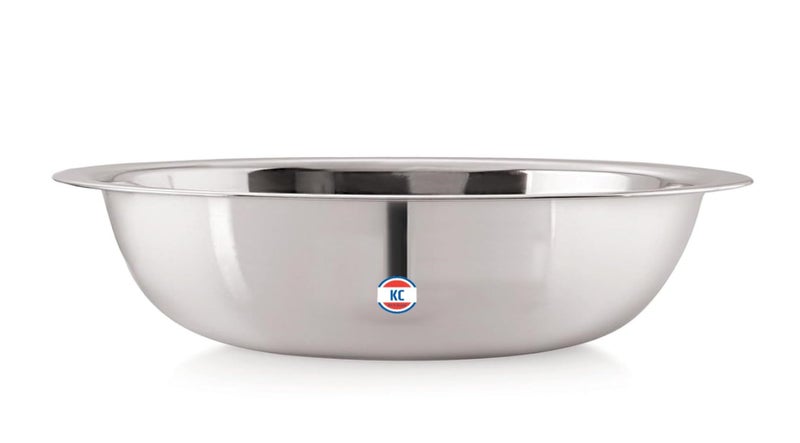 KC Stainless Steel Multipurpose Basin Bowl | Mixing Bowl | Kitchen Accessories (Diamm. 30.0 CM, 3 Litre) - Image 2