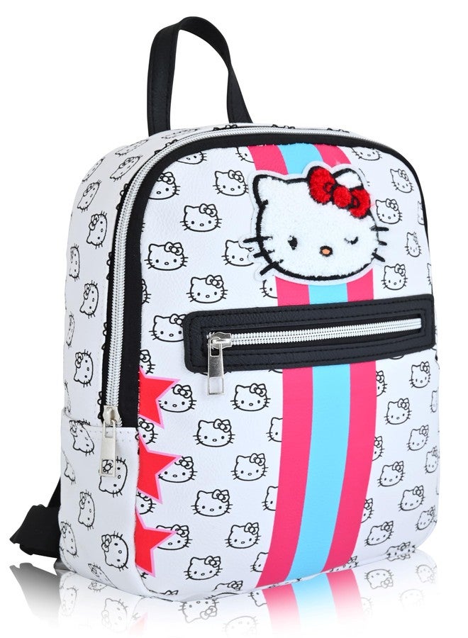 Fast Forward Sanrio Hello Kitty Backpack, Unisex 10" Daypack, HK Pattern, PU Leather, 3 Compartments, Adjustable Padded Straps, 20 Cubic Inches, One Size Fits All - Image 2
