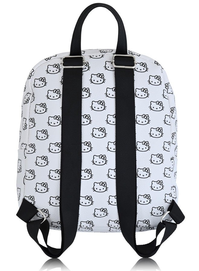 Fast Forward Sanrio Hello Kitty Backpack, Unisex 10" Daypack, HK Pattern, PU Leather, 3 Compartments, Adjustable Padded Straps, 20 Cubic Inches, One Size Fits All - Image 3