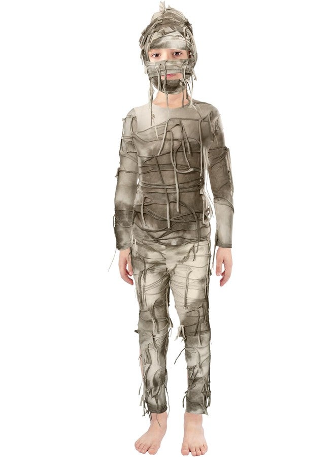 Liitrsh Halloween Mummy Costume for Kid Halloween Mysterious Mummy Outfit DIY for Boy Girl Cosplay Party(4-6 Years Old) - Image 4