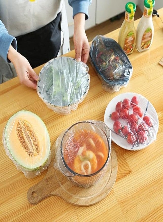 Atharved 100 Pcs Food Grade Plastic Fresh Keeping Bags Reusable Transparent Sealing Wraps for Kitchen Storage Leakproof & Odor-Proof Food Covers for Fruits & Vegetables - Image 2