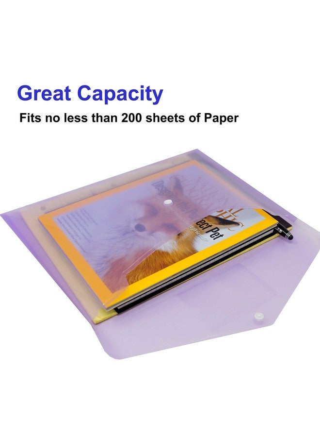 يانج إيفر 21 حزمة من المظاريف البلاستيكية، مظاريف بولي، مجلدات المستندات الواضحة، مظاريف ملف بحجم A4 مع ملصق جيب وزر انطباق للمدرسة، المنزل، العمل، المكتب، 7 ألوان متنوعة - Image 5