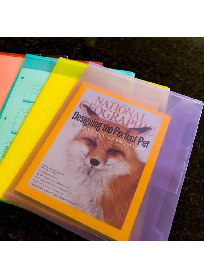 يانج إيفر 21 حزمة من المظاريف البلاستيكية، مظاريف بولي، مجلدات المستندات الواضحة، مظاريف ملف بحجم A4 مع ملصق جيب وزر انطباق للمدرسة، المنزل، العمل، المكتب، 7 ألوان متنوعة - Image 4