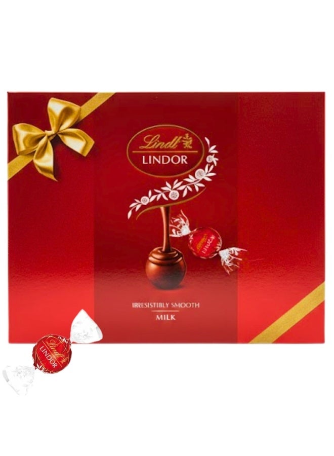 Lindt LINDOR  Milk Chocolate Truffles, Gift Box
