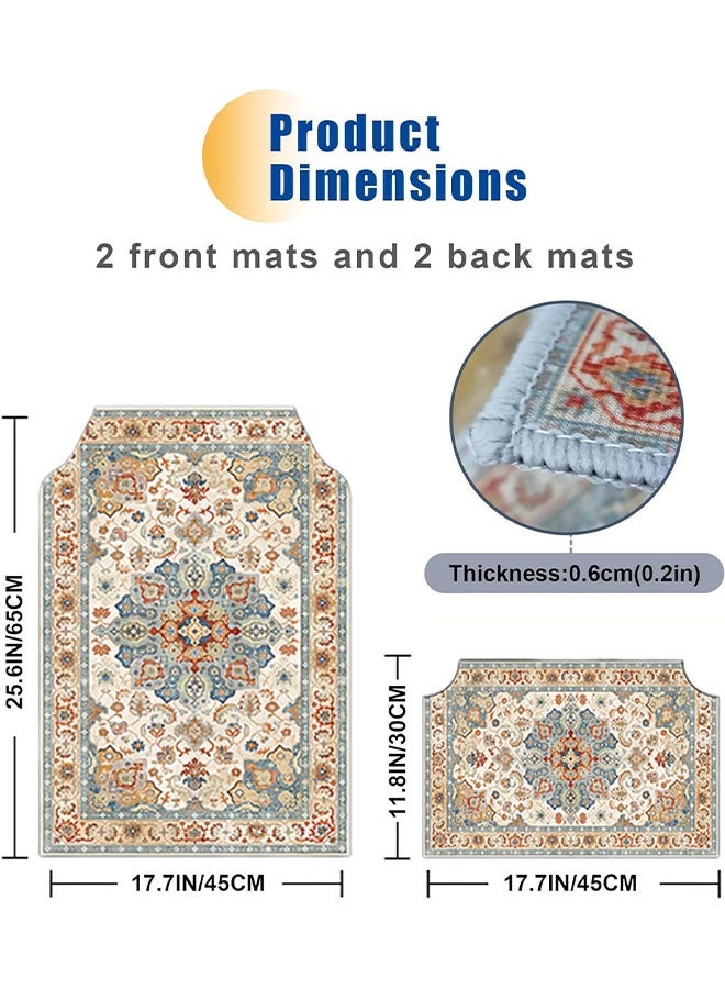 MLADEN 4PCS Floor Mats For Heavy Duty Vehicles SUVs And Trucks Premium Polyester Floor Mat Car Mats For Car Flooring Waterproof Decoration Universal Flooring For Car Interior Accessories(C) - Image 2