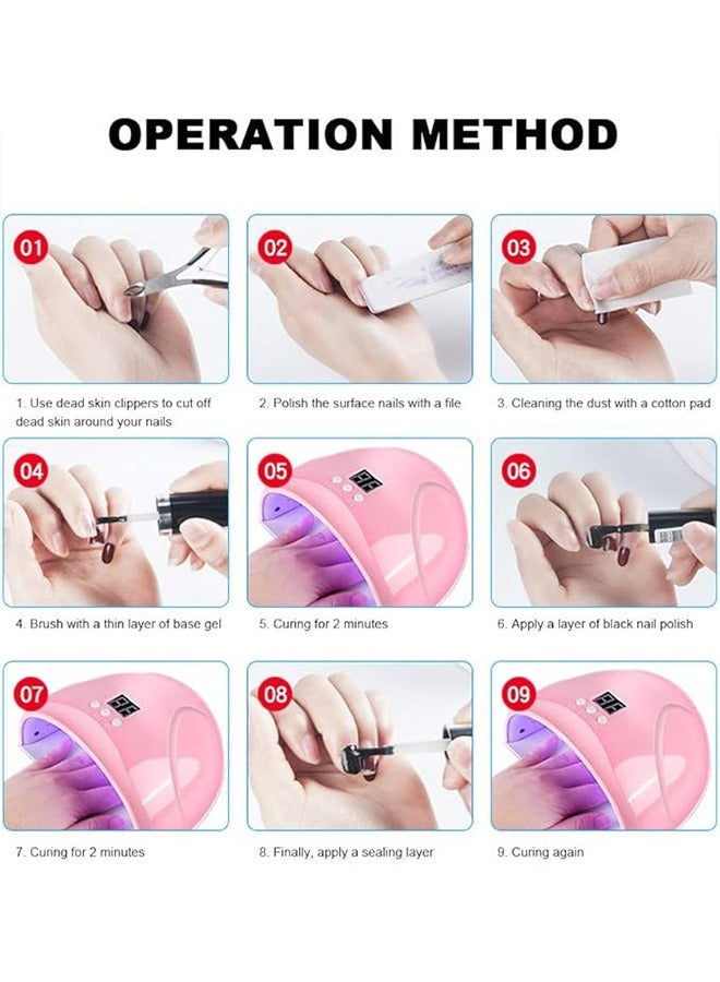 UV LED Nail Lamp 36W, LED Nail Dryer with 3Timer/Sensor/LCD Display, Portable USB Design LED Nail Light Manicure Curing UV Gel Light for Fingernail & Toenail Gel Nails Polish - Image 2