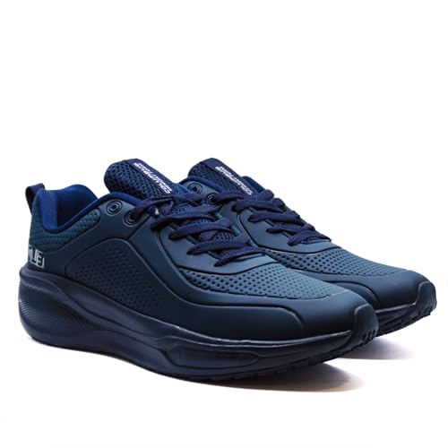 Columbus Sonatina Running Shoes|Walking Shoes| Training & Gym Shoe | Outdoors Shoe for Men Navy & Silver (08) - Image 1