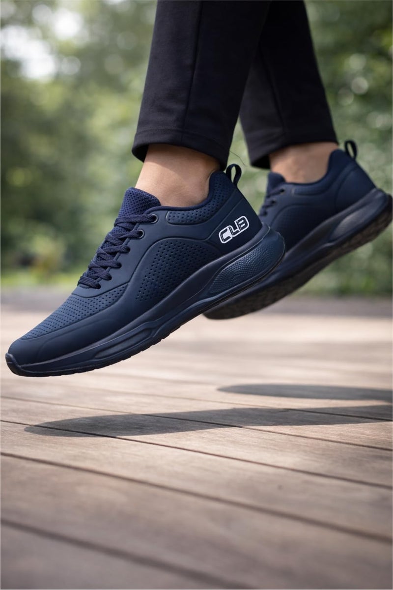 Columbus Sonatina Running Shoes|Walking Shoes| Training & Gym Shoe | Outdoors Shoe for Men Navy & Silver (08) - Image 3