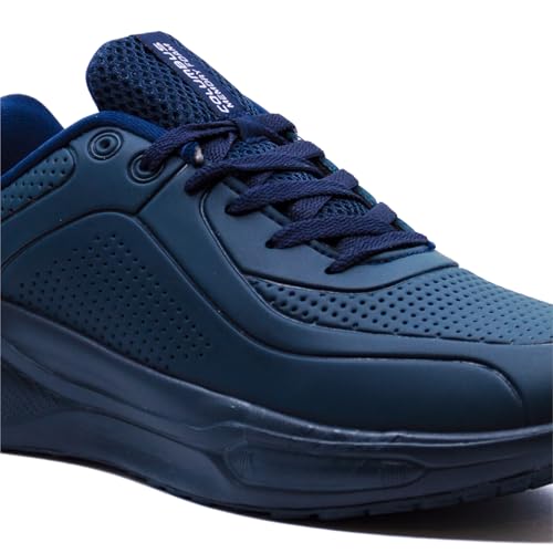Columbus Sonatina Running Shoes|Walking Shoes| Training & Gym Shoe | Outdoors Shoe for Men Navy & Silver (08) - Image 4