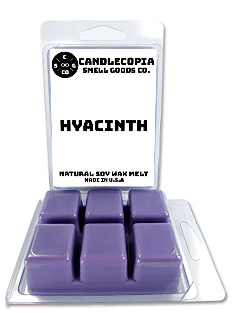 Candlecopia Hyacinth Strongly Scented Hand Poured Vegan Wax Melts, 12 Scented Wax Cubes, 6.4 Ounces in 2 x 6-Packs - Image 1