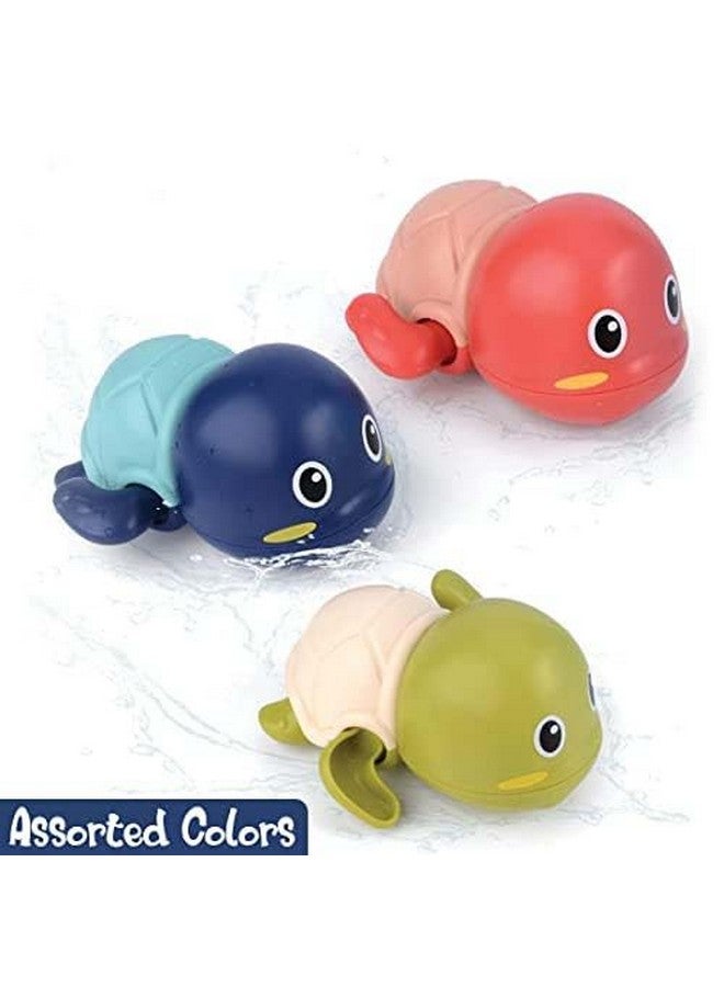 Wembley Swimming Turtle Bath Toys for Toddlers Kids Cute Floating Wind Up Water Toys for Babies 1 2 3 4 5 Years Boy Girl New Born Baby Bathtub Pool Toys Gift for Baby, Pack - 2 - Image 3