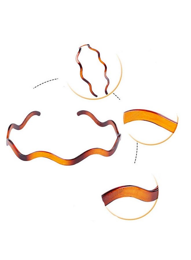 Fodattm 2PCS Women Hard Plastic Headband Hair Hoop Black and Brown High-grade Headwear Hairband - Image 3