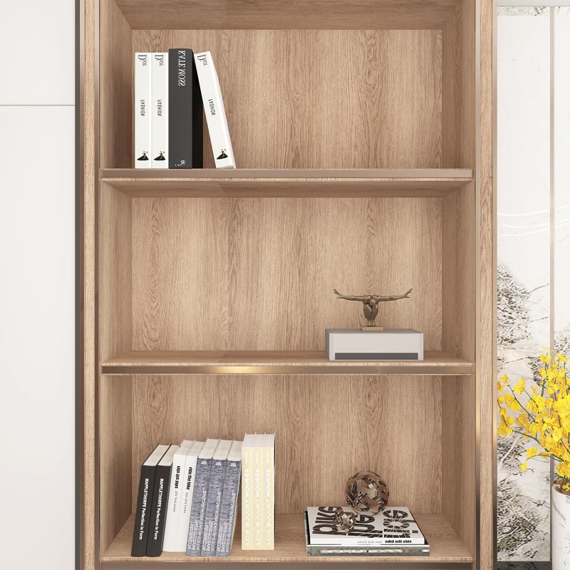 TOTIO Light Brown Wood Grain Contact Paper Tan Walnut Textured Peel and Stick Wallpaper 16x354in Air Guide Slot Design Matte Thicken Self-Adhesive Waterproof Furniture Stickers Vinyl Decorative Film - Image 5