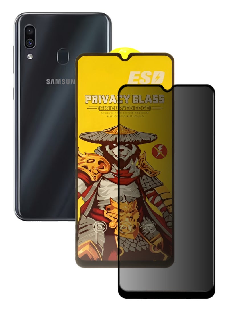 ESD Tempered Dustproof Privacy Glass Screen Protector Compatible For Samsung Galaxy A30 - Image 1