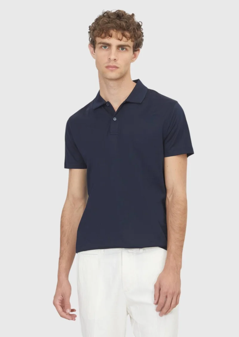 RAMSEY Navy Blue Plain 100% Cotton T-Shirt