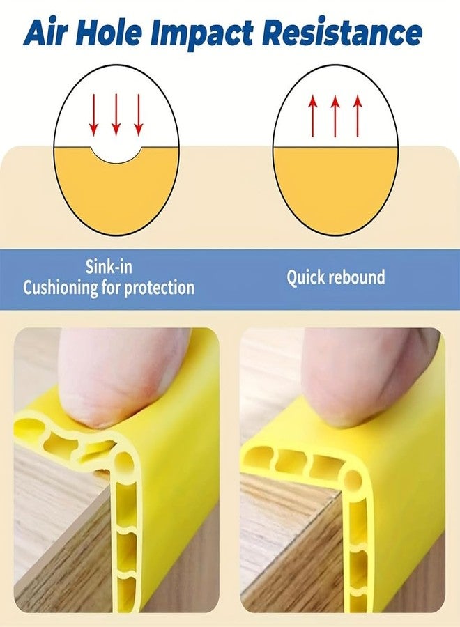 Thea Furniture Table Corners Thick Self-Adhesive Corner Guards Protect, for Hotels, Restaurant, School, Home, Peel and Stick PVC Plastic Corner Guards, Table Protection Strip-E(1.2METER) Pack of 1 - Image 3
