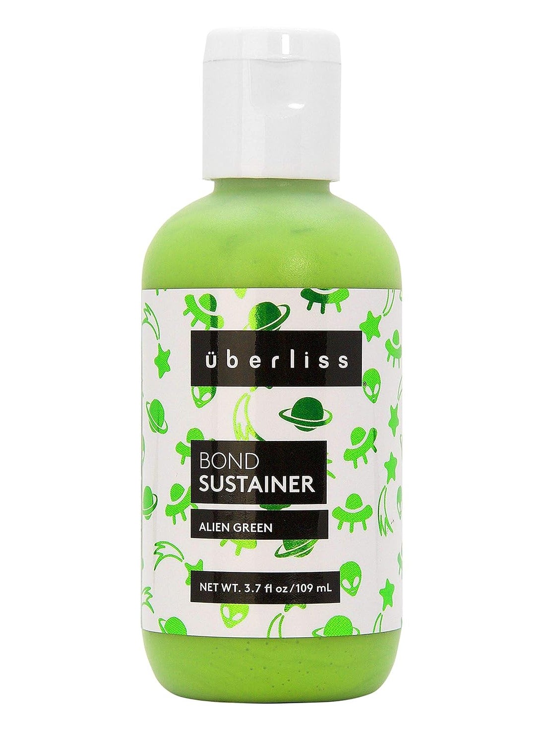 UBERLISS Bond Sustainer Color Neon Alien Green 37oz  Semi Permanent Direct Dye  Color Depositing Mask  Rebuild Broken Bonds  For Healthy Hair 