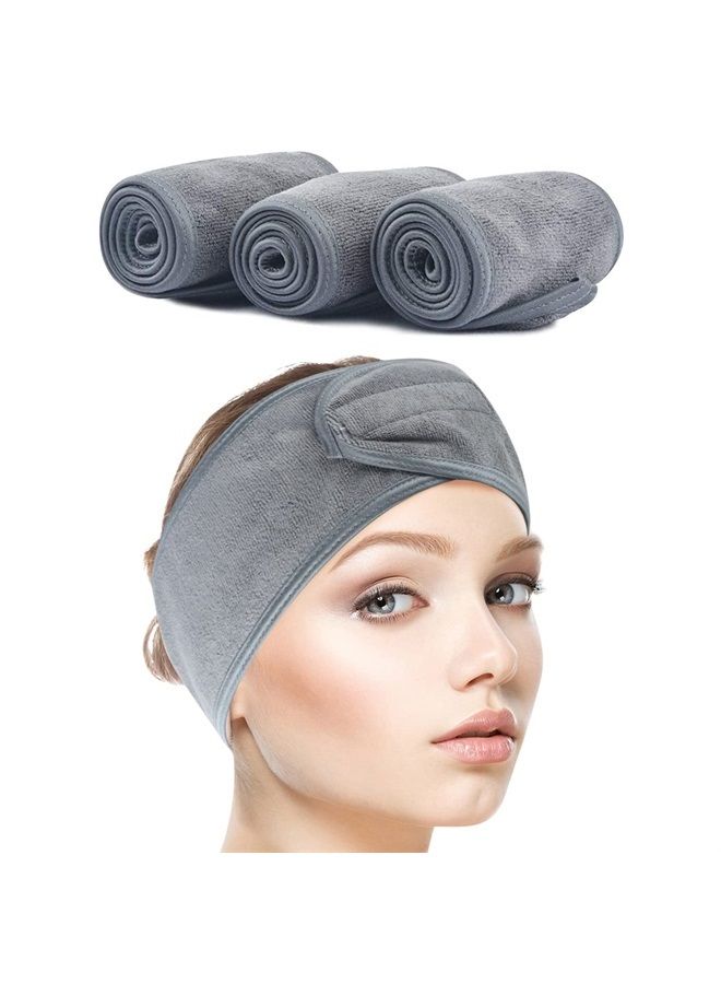 Sinland رباط رأس سبا للنساء 3 قطع ناعم للغاية قابل للتعديل مع شريط سحري، غلاف رأس من قماش تيري لغسل الوجه، الحمام، الدش، قناع الوجه، اليوغا - Image 1