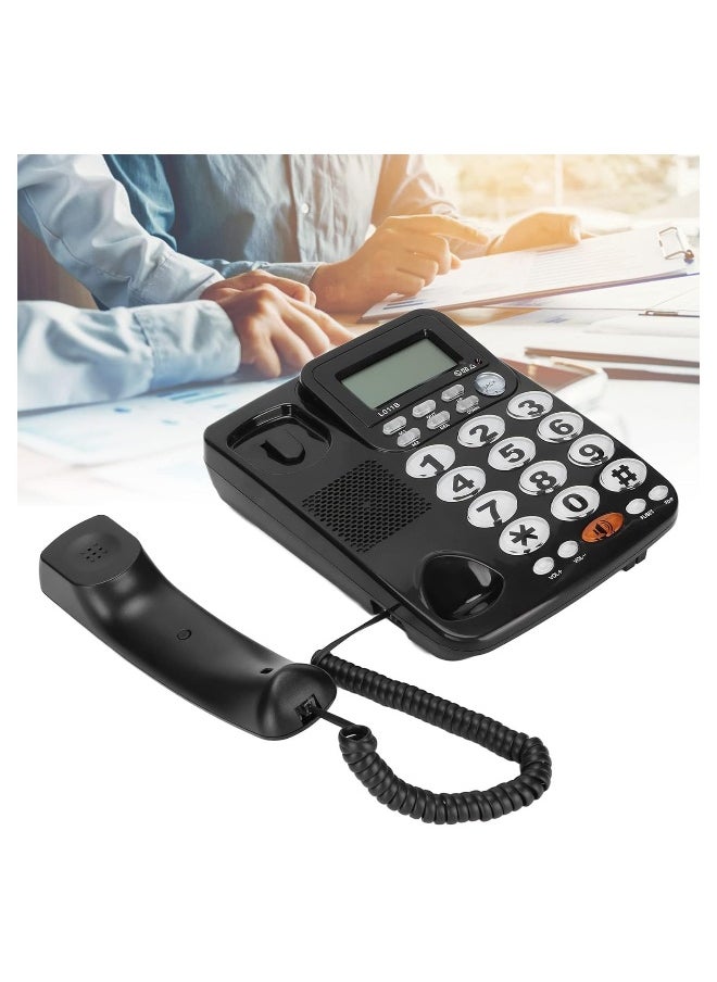 Generic - Corded Standard Phone with Answering System and Caller ID, Desk Telephone, Caller ID Large ons Tilt Display, Corded Landline, for Home Office Hotel Rooms, Clear Call Quality, Classic Design - Image 1