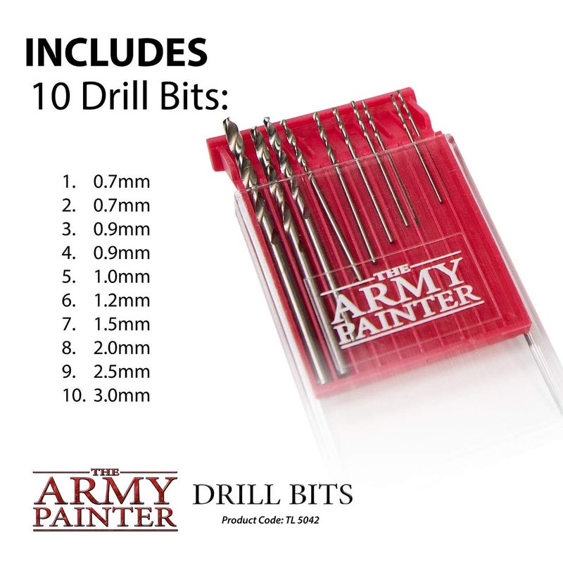 The Army Painter, Miniature & Model Drill - Pin Vise Hobby Drilling with Three Bits for Tabletop Roleplaying, Boardgames, and Wargames Miniature Modelling (Drill Bit Set) - Image 3