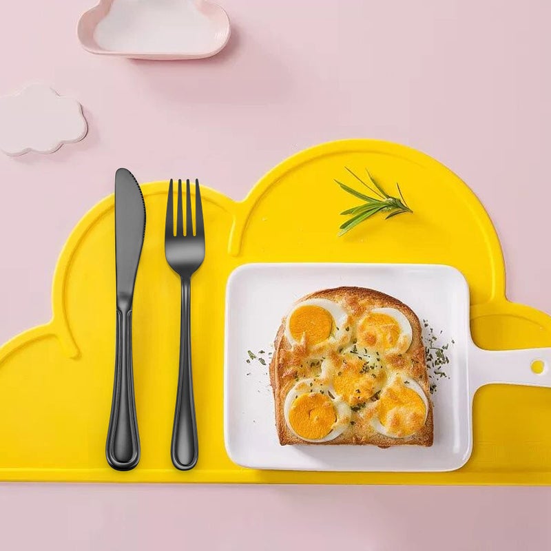 LIANYU 12-Piece Black Kids Silverware Set, Stainless Steel Toddler Utensils Flatware Set, Child Cutlery Tableware for 4, Include knife Fork Spoon, Mirror Finished, Dishwasher Safe - Image 5