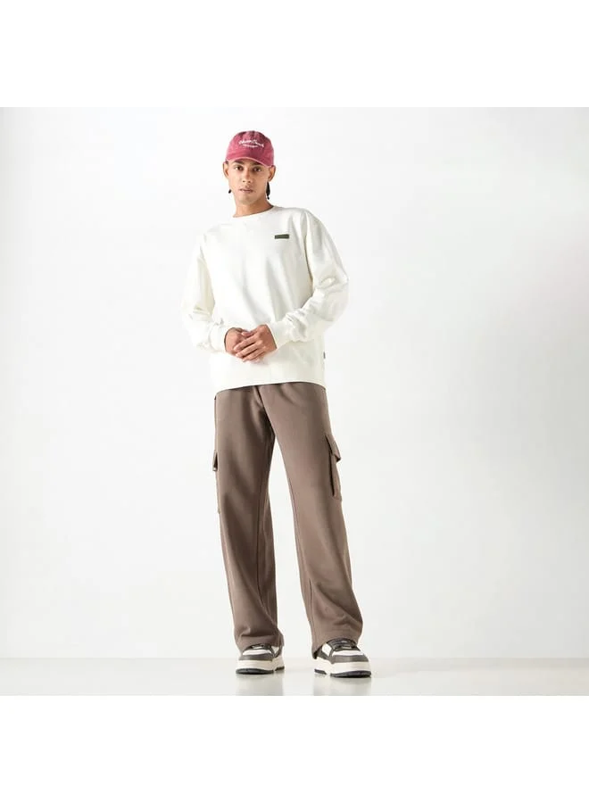Lee Cooper Lee Cooper Solid Sweatshirt with Crew Neck and Long Sleeves