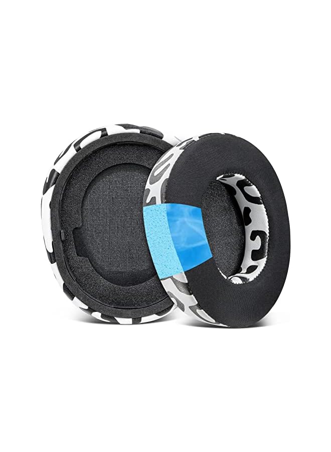 Zaboon Soulwit Cooling-Gel Replacement Earpads For Steelseries Arctis Nova Pro Wireless Headphones, Ear Pads Cushions With High-Density Noise Isolation Foam, Added Thickness - Snow Leopard - Image 1