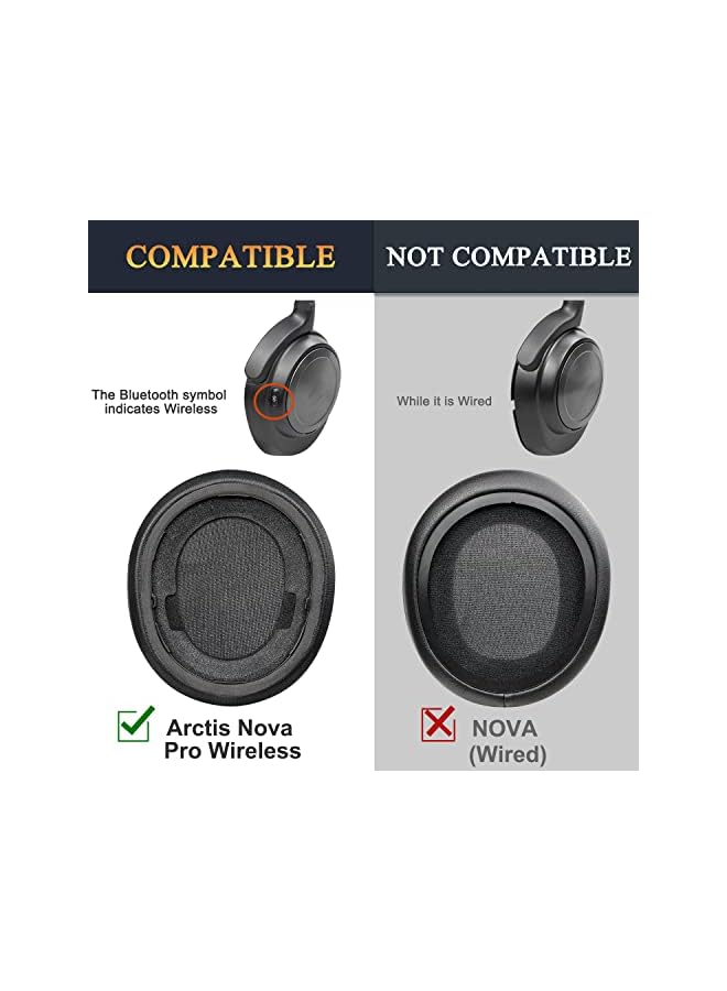 Zaboon Soulwit Cooling-Gel Replacement Earpads For Steelseries Arctis Nova Pro Wireless Headphones, Ear Pads Cushions With High-Density Noise Isolation Foam, Added Thickness - Snow Leopard - Image 3