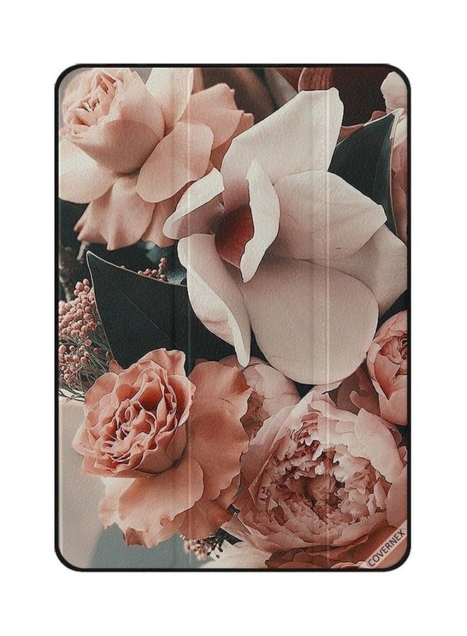 NIBEMINENT Peach Roses Bunch Protective Case Cover For Apple iPad Pro 2nd Gen Multicolour