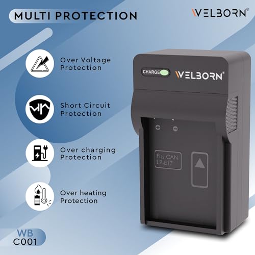 Welborn Camera Battery Charger for Canon LP-E17 Battery Compatible with Canon EOS M3 - M100 EOS RP - RP RF EOS Rebel SL2 - Rebel SL3 EOS Rebel T6i - Rebel T8i EOS 77D - 800D EOS M3 - M6, EOS R8 - R50 - Image 5