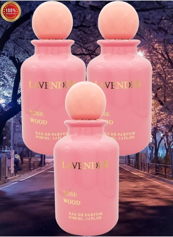 لافندر 3 قطع عطر لافندر روز وود 100 مل  - Image 1
