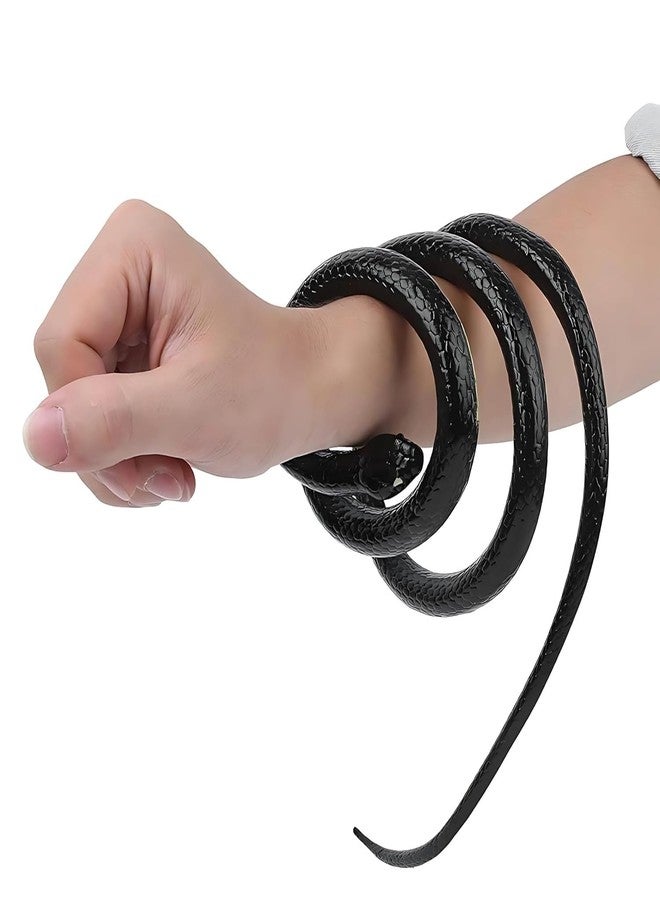 ROCK WORLD Brown Lizard and Black Fake Snake Combo Toys | Real Looking Rubber Lizard Toy | Original Look Chipkali Toy | Rubber Snake Prank Gadget for Kids and Adults (Pack of 1 Lizard & 1 Snake) - Image 4