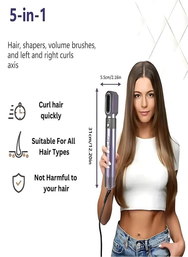 Drumstone 𝟏𝟓 𝐘𝐞𝐚𝐫𝐬 𝐖𝐚𝐫𝐫𝐚𝐧𝐭𝐲 Transform Your Look with the 5-in-1 Hot Air Hair Styler, of Every Styling Perfection (Violet) - Image 3