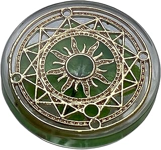 KIN-HEBI KIN-HEBI Real Four Leaf Clover Good Luck Pocket Token, Preserved, 1.25Ã¢â‚¬Â, Including Metal Ornament (Magic Circle  - Image 1
