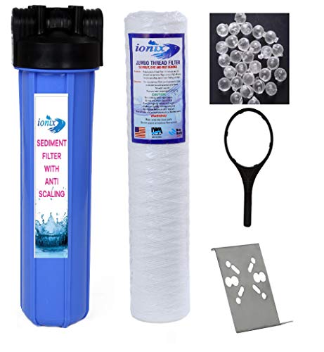 IONIX PSI Whole House Plastic Water Filter with Jumbo Yarn (Blue) - Image 1