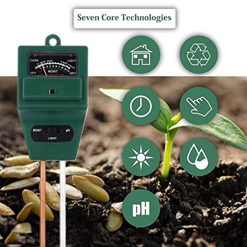 PERDANT Soil Tester 3 in 1 Soil Moisture ph Meter Test | PH Level Measurement for Garden Farm,Lawn | PH Acidity Moisture Light | Indoor/Outdoor Soil Analyzer Detector for Testing | (Green) - Image 5