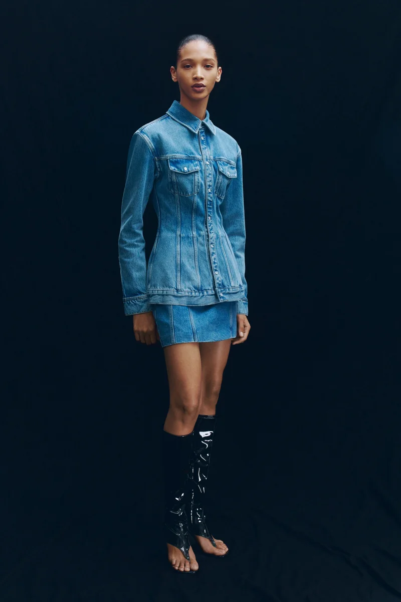 H&M  Denim hourglass jacket- Wardrobe NYC for Women | Best Price UAE