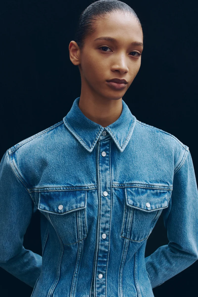 H&M  Denim hourglass jacket- Wardrobe NYC for Women | Best Price UAE