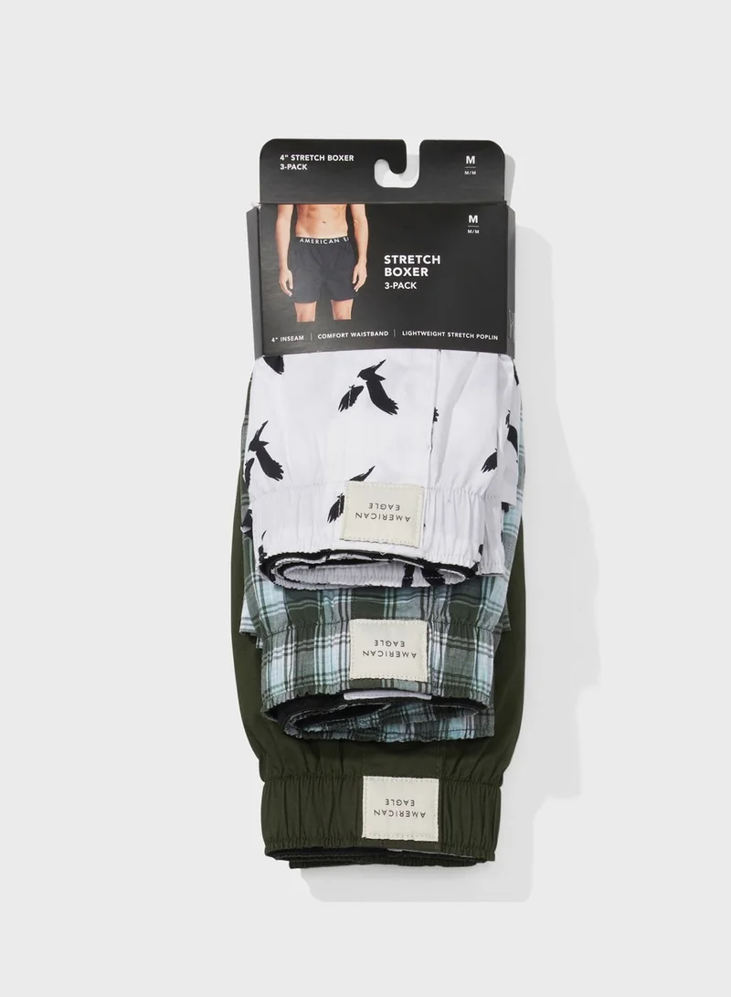 American Eagle 3 Pack Assorted Boxers