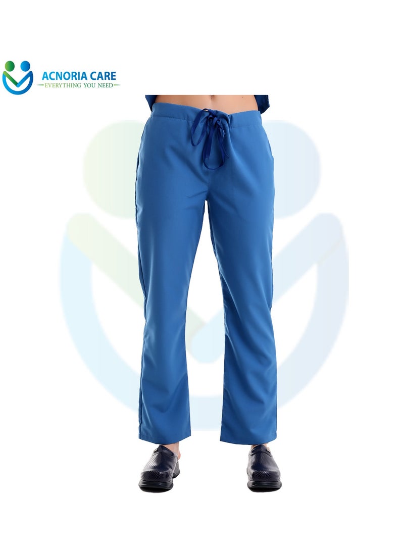 ACNORIA CARE Women's Medical Scrubs Consisting Of Two Pieces Blouse And Pants 25% Viscose 75% Polyester Blue Color - Size XL - From Acnoria Care - Image 4