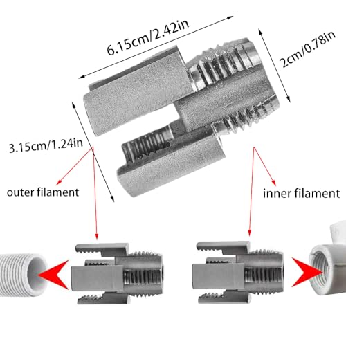 Antianxia Electric Drill Compatible PVC Pipe Threader Kit, Water Pipe Thread Cutting Tool, Internal and External Plastic Pipe Threader Kit (1 caliber) - Image 2
