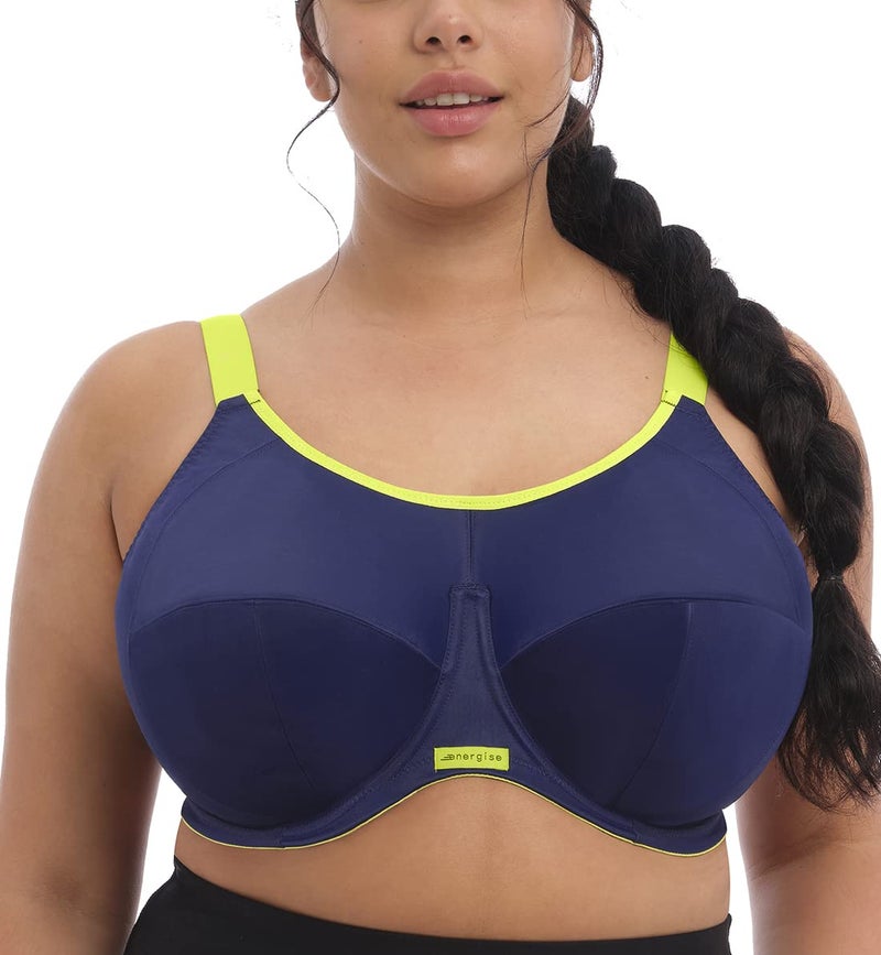 Elomi womens Plus-size Energise Underwire Sports Bra, Navy, 40G US - Image 1