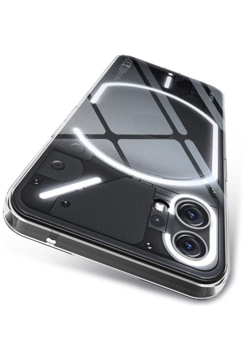 حافظة متوافقة مع هاتف Nothing Phone 1 حافظة شفافة رفيعة للغاية مصنوعة من TPU ناعم مضادة للانزلاق خفيفة الوزن غطاء خلفي مضاد للخدش - Image 1