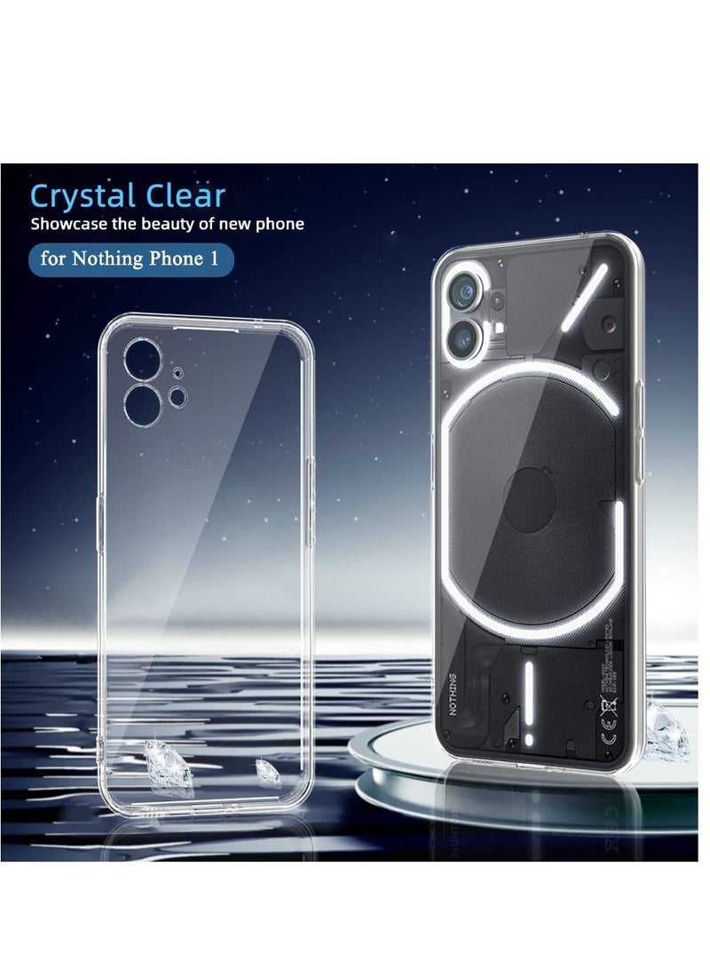 حافظة متوافقة مع هاتف Nothing Phone 1 حافظة شفافة رفيعة للغاية مصنوعة من TPU ناعم مضادة للانزلاق خفيفة الوزن غطاء خلفي مضاد للخدش - Image 2