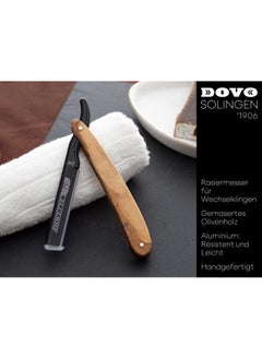 DOVO Shavette with Olivewood Handle  - Image 3